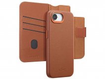Accezz Leather 2in1 Bookcase MagSafe Cognac - iPhone 16e Hoesje Leer