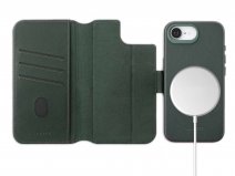 Accezz Leather 2in1 Bookcase MagSafe Groen - iPhone 16e Hoesje Leer