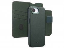 Accezz Leather 2in1 Bookcase MagSafe Groen - iPhone 16e Hoesje Leer