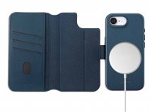 Accezz Leather 2in1 Bookcase MagSafe Blauw - iPhone 16e Hoesje Leer