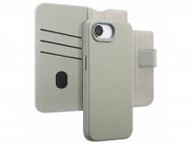 Accezz Leather 2in1 Bookcase MagSafe Grijs - iPhone 16e Hoesje Leer