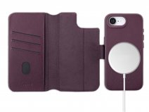 Accezz Leather 2in1 Bookcase MagSafe Paars - iPhone 16e Hoesje Leer