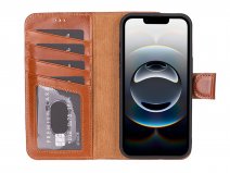 CaseBoutique Artisan Leather 2in1 Folio Burned Cognac - iPhone 16e hoesje