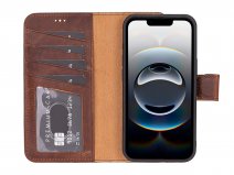 CaseBoutique Artisan Leather 2in1 Folio Saddle Brown - iPhone 16e hoesje