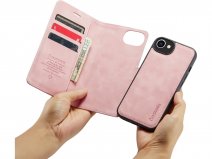 CaseMania 2in1 Magnetic Bookcase Roze - iPhone 16e Hoesje