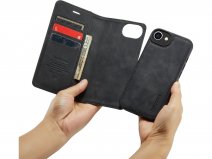 CaseMania 2in1 Magnetic Bookcase Zwart - iPhone 16e Hoesje