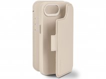Decoded Leather Detachable Wallet Case Beige - iPhone 16e hoesje