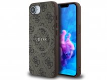 Guess 4G Monogram MagSafe Case Bruin - iPhone 16e hoesje