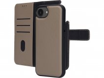 Mobiparts Magnetic 2in1 Leather Folio Taupe - iPhone 16e hoesje