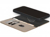 Mobiparts Magnetic 2in1 Leather Folio Taupe - iPhone 16e hoesje