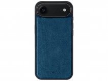 Alcanside Alcantara iPhone 17 Air hoesje MagSafe Back Case - Ocean Blue
