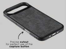 Alcanside Alcantara iPhone 17 Air hoesje MagSafe Back Case - Midnight Green