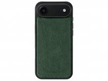 Alcanside Alcantara iPhone 17 Air hoesje MagSafe Back Case - Midnight Green