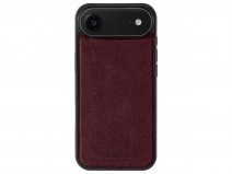Alcanside Alcantara iPhone 17 Air hoesje MagSafe Back Case - Wine Red