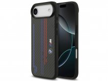 BMW M iPhone 17 Air hoesje - Carbon Fiber Tricolor Case met MagSafe