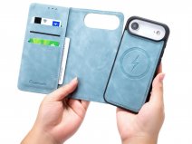 CaseMania 2in1 Bookcase MagSafe Aqua - iPhone 17 Air Hoesje