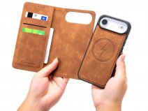 CaseMania 2in1 Bookcase MagSafe Cognac - iPhone 17 Air Hoesje