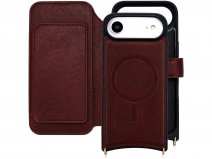 CaseMania 2in1 Bookcase met Koord en Minibag - iPhone 17 Air Hoesje Bordeaux