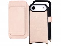 CaseMania 2in1 Bookcase met Koord en Minibag - iPhone 17 Air Hoesje Roze