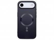 CaseMania Carbon MagSafe Case Zwart - iPhone 17 Air hoesje