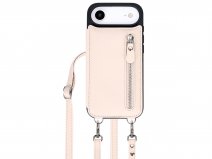 CaseMania Crossbody Wallet Case met Koord - iPhone 17 Air Hoesje Beige