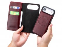 CaseMania 2in1 Leather Bookcase Bordeaux - iPhone 17 Air Hoesje Leer