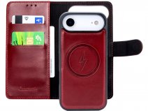 CaseMania 2in1 Leather Bookcase Rood - iPhone 17 Air Hoesje Leer