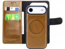 CaseMania 2in1 Leather Bookcase Tan - iPhone 17 Air Hoesje Leer