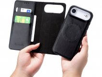 CaseMania 2in1 Leather Bookcase Zwart - iPhone 17 Air Hoesje Leer