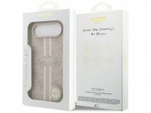 Guess Varsity Monogram MagSafe Case Roze - iPhone 17 Air hoesje