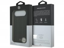Mercedes-Benz iPhone 17 Air hoesje - Leaves Leather Case MagSafe Zwart