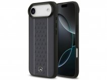 Mercedes-Benz iPhone 17 Air hoesje - Stars Leather Case MagSafe Navy