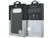 Mercedes-Benz iPhone 17 Air hoesje - Heritage Logo Leather Case MagSafe Zwart