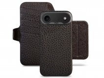 Vaja 2in1 V-Mag Leather Wallet Case MagSafe Zwart - iPhone 17 Air Hoesje Leer