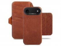 Vaja 2in1 V-Mag Leather Wallet Case MagSafe Parma Clove - iPhone 17 Air Hoesje Leer