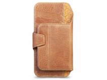 Vaja V-Mag Wallet Wrap Camel - iPhone 17 Air Omslag met Pashouder
