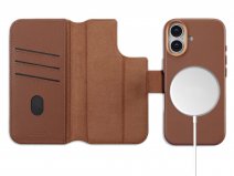 Accezz Leather 2in1 Bookcase MagSafe Cognac - iPhone 17 Hoesje Leer