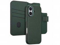 Accezz Leather 2in1 Bookcase MagSafe Groen - iPhone 17 Hoesje Leer