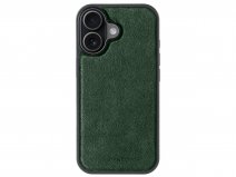 Alcanside Alcantara iPhone 17 hoesje MagSafe Back Case - Midnight Green