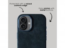 Alcanside Alcantara iPhone 17 hoesje MagSafe Case - Navy Blue