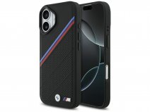 BMW M Tricolor iPhone 17 hoesje - Perforated Leather Case met MagSafe