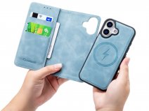 CaseMania 2in1 Bookcase MagSafe Aqua - iPhone 17 Hoesje