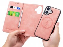 CaseMania 2in1 Bookcase MagSafe Roze - iPhone 17 Hoesje
