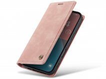 CaseMania Vintage Slim Bookcase Roze - iPhone 17 hoesje