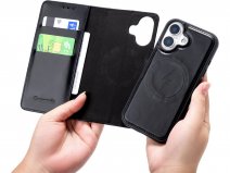 CaseMania 2in1 Leather Bookcase Zwart - iPhone 17 Hoesje Leer