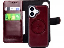CaseMania 2in1 Leather Bookcase Bordeaux - iPhone 17 Hoesje Leer