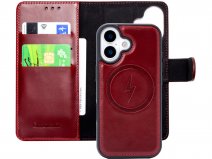 CaseMania 2in1 Leather Bookcase Rood - iPhone 17 Hoesje Leer