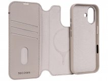 Decoded Leather Detachable Wallet Case Beige - iPhone 17 hoesje