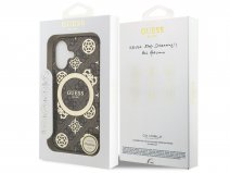 Guess Gold Monogram MagSafe Case Bruin - iPhone 17 hoesje
