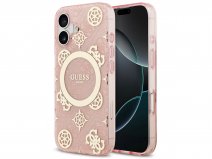 Guess Gold Monogram MagSafe Case Roze - iPhone 17 hoesje